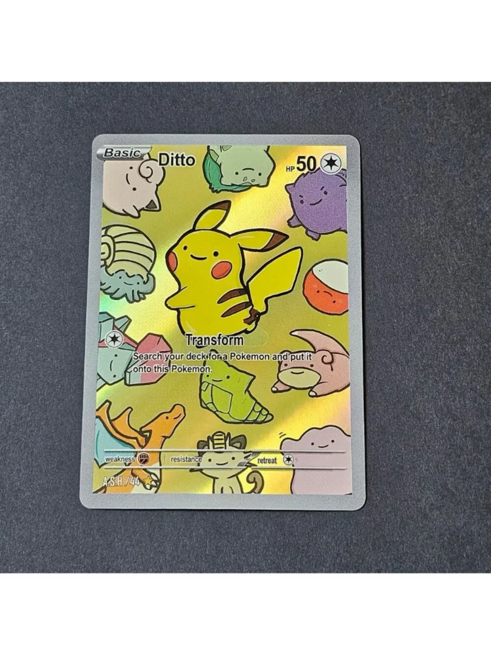 Ditto Holo Pokemon Generation One After Skool Hobby Fan Art Pikachu Derp